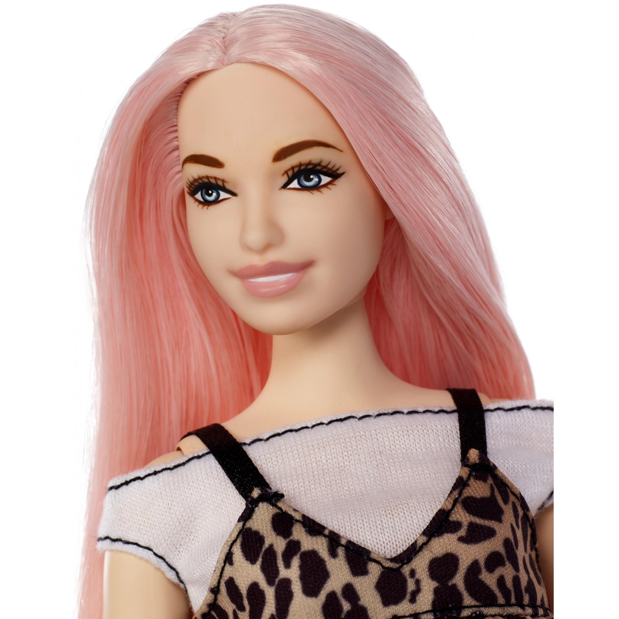 Barbie Fashionistas Doll Curvy Body Type With Leopard Print Dress 