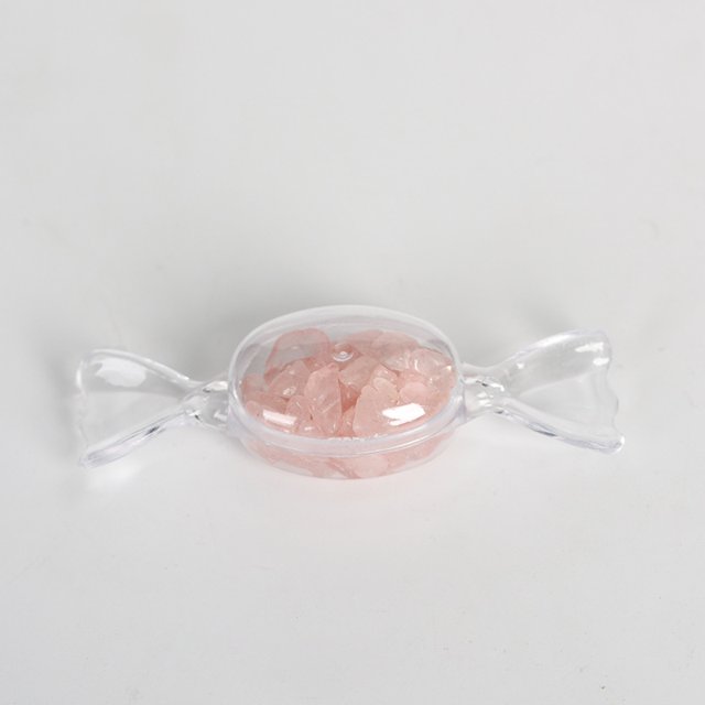 Xiao Hua piezas de piedra de cristal natural de imitación rosa caramelo, adornos de piedra originales, decoración de escritorio, manualidades de regalo DIY, adornos de regalo.