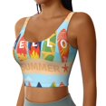 thumbnail image 2 of Fuzoiu Hello Summer3 Print Women's Sports Vest,U-Back Sports Tank,Gym Vests,Athletic Sleeveless Shirts,Exercise Undershirts,Yoga, Gym, and Dance Wear-XX-Large, 2 of 8