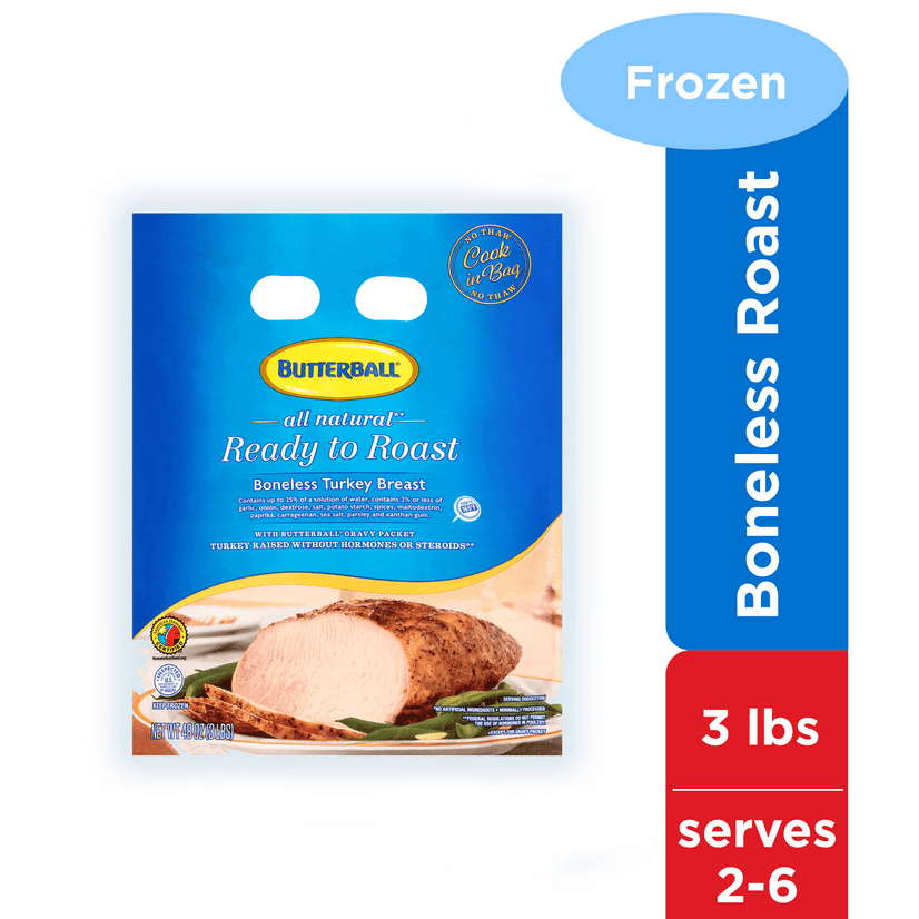 Butterball Ready to Roast Boneless Turkey Breast, Frozen, 3 lbs