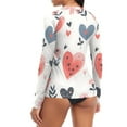 thumbnail image 5 of joogoo Womens UPF 50+ Rash Guard Heart Valentine's Day Long Sleeve UV Protection Sun Shirts Tops XS, 5 of 7