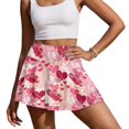 thumbnail image 3 of HELLHERO Polyester Spandex Athletic Skort for Training Tennis Golf, Built-in Shorts Two Pockets Golf Skorts, Heart Print, 3 of 9