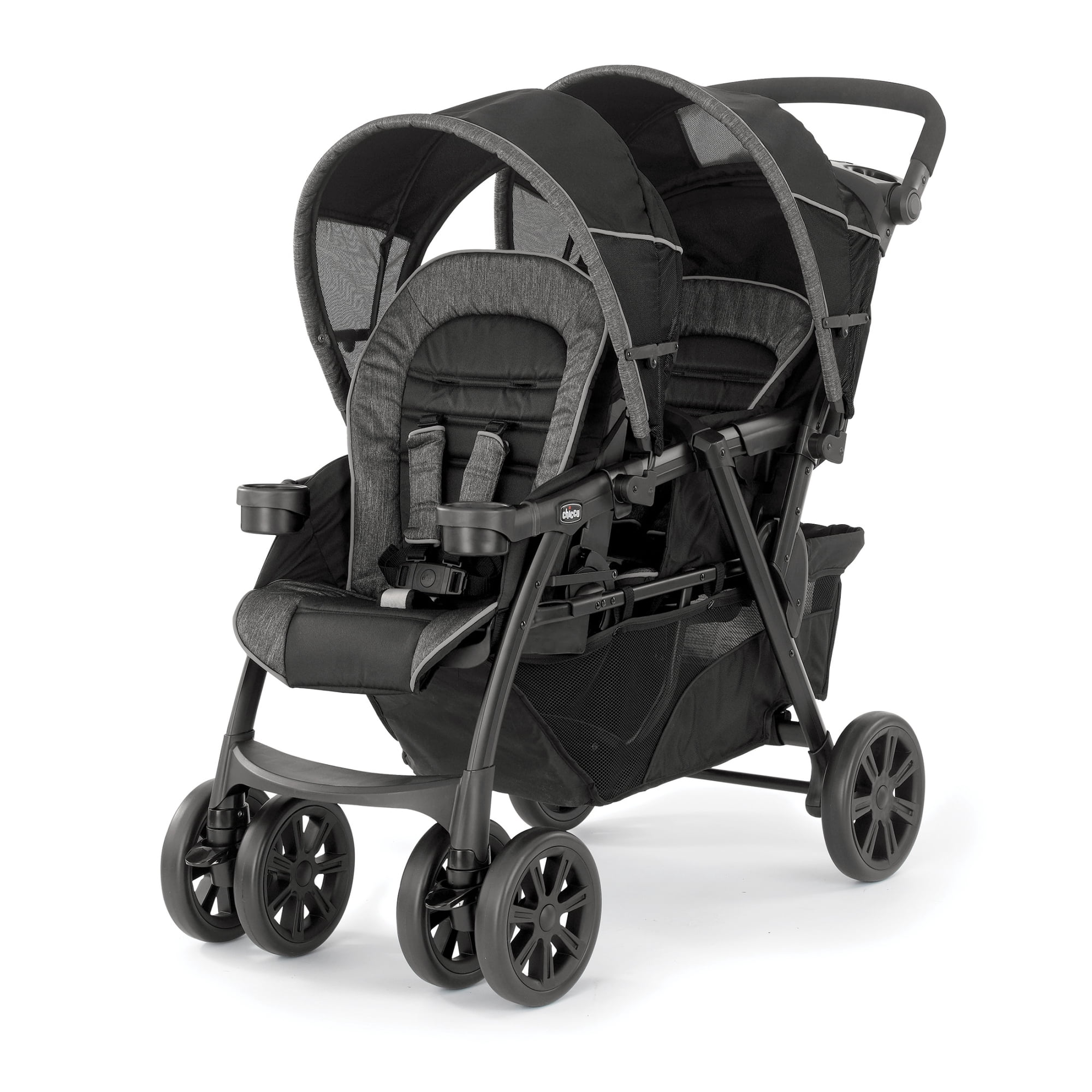 Chicco Cortina Together Double Stroller for Infants and Toddlers - Minerale (Black)