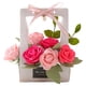 thumbnail image 1 of de fieltro de mano DIY, juguetes educativos para jardín de infantes, regalo de día hecho a mano para Navidad, fiesta de cumpleaños, decoración par Rosa rosada Soledad Cesta de flores artesanal, 1 of 7