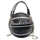 thumbnail image 2 of Bolso de baloncesto rosa de cuero para mujer con personalidad, monederos de pelota nuevos 2022, 2 of 5