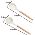 thumbnail image 2 of 2 Piece Kitchen Utensil Set- Stainless Steel and Silicone Kitchen Tools with Wooden Handles, 2 of 5