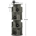 thumbnail image 7 of Homieasy Rotating Bookshelf, 360 Display Corner Bookshelf for Small Space, 4 Tier Floor Standing Bookcase Storage Rack, Wood Narrow Book Shelf Organizer for Bedroom, Living Room, Study Room, Grey Oak, 7 of 7