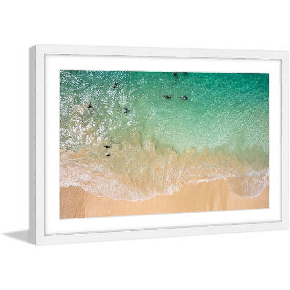 Marmont Hill "Splash Near Shore" Framed Painting Print