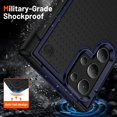 thumbnail image 6 of for Samsung Galaxy S22 Ultra Case, S22 Ultra Case with Self Healing Flexible TPU Screen Protector[2 Pack], Military Grade Dual-Layer Heavy Duty Case for Galaxy S22 Ultra 5G-Blue/Black, 6 of 6