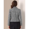 thumbnail image 3 of DARING DIVA Women's Lapel Collar Long Sleeves Blazer Jacket S Black, 3 of 5