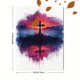 thumbnail image 3 of Qisvanset Framed Canvas Wall Art 12x16 Inch Purple Love Like Jesus Baptism Bible Verse Art, 3 of 5