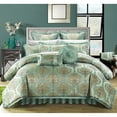 thumbnail image 2 of 9 Piece Como Decorator Upholstery Quality Jacquard Comforter Set, 2 of 4