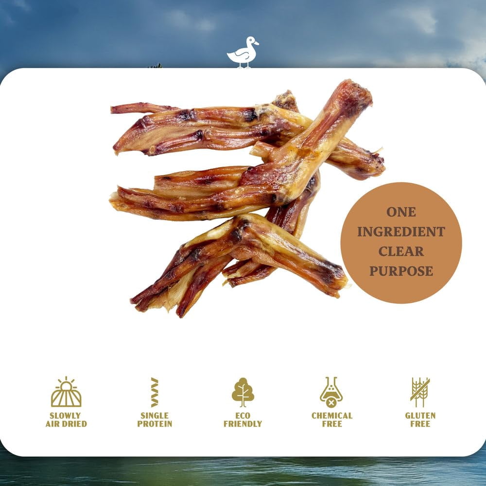 Oldfield Naturals Duck Feet Dog Treats, Dehydrated Duck Feet for Dogs, Single Ingredient Duck Dog Chews, Crunchy Natural Dog Snacks for Picky Dogs, 4 lb 6 oz Bulk Bag, All Breeds