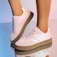 thumbnail image 2 of Women Classic Retro Gum Sole Fashion Sneakers Casual Tennis Skate Shoe Leather Walking Footwear Anti Trainers, 2 of 9