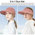 thumbnail image 3 of Sun Hats for Women Wide Brim UV Protection Sun Hat Summer Beach Packable Visor, 3 of 7