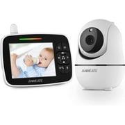 Baby Monitor with Remote Pan-Tilt-Zoom Camera, 3.5” Large Display Video Baby Monitor with Camera and Audio |Infrared Night Vision |Two Way Talk | Room Temperature| Lullabies and 960ft Range