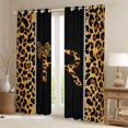 thumbnail image 2 of Feelyou Fashion Polkadots Bow Black Out Curtains, Fashion Initial R Letter Curtains Pack of 2 (42x63 Each), Wildlife Leopard Print Bedroom Curtains, Blackout Curtains Home Decor, 2 of 6