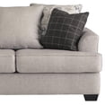 thumbnail image 3 of Benjara Fabric Upholstered Wooden Loveseat with Piped Stitching, Gray, 3 of 3