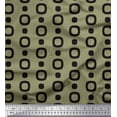 thumbnail image 1 of Soimoi Green Rayon Fabric Square Geometric Decor Fabric Printed Yard 42 Inch Wide, 1 of 3