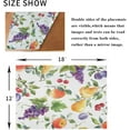 thumbnail image 5 of Pear Apple Grape Plum Placemats Set of 4 Summer Fruits Place Mats Washable for Kitchen Dining Table Heat Resistant Decorative Colth Table Mats 12x18 Inch, 5 of 6