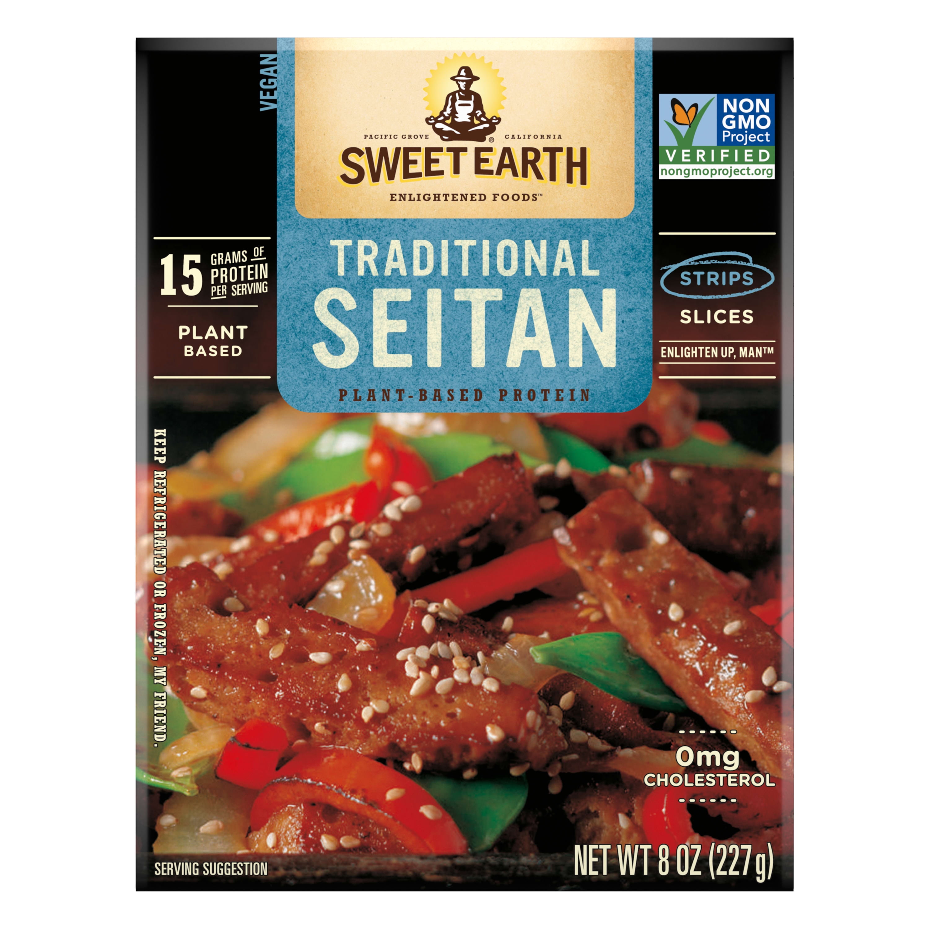 SWEET EARTH Traditional Seitan Strips 8oz Box