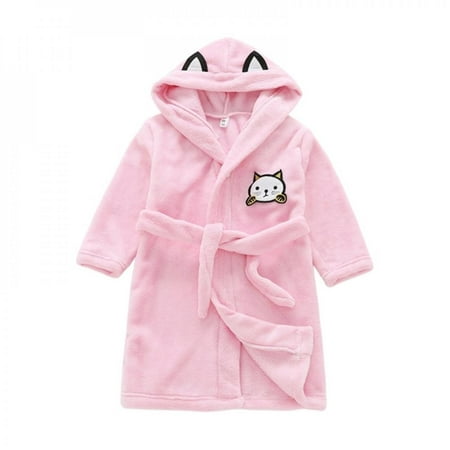 

Bullpiano Children Boys Girls Cartoon Bath Robes Flannel Winter Kids Sleepwear Robe Pijamas Nightgown Clothes For 1-6 Years