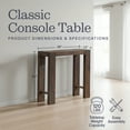 thumbnail image 4 of Alaterre Furniture Classic Solid Wood Console Table - 36in Modern Farmhouse Entryway Table, Brown, 4 of 6