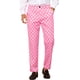 thumbnail image 1 of Pantalones formales de ajuste regular para hombres INSPIRE CHIC con estampado de lunares 38 Rosa, 1 of 6