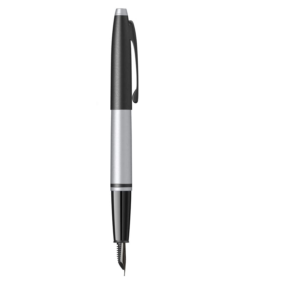 Cross Calais Matte Gray and Black Lacquer Medium Nib Fountain Pen
