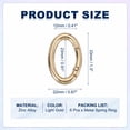 thumbnail image 2 of Uxcell Oval Egg Shaped Spring Snap Keychain Clip, 6 Pcs Metal Trigger Keychain Hook Buckle Light Gold 33mm, 2 of 7