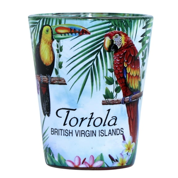 Tortola British Virgin Islands Parrot In and Out Shot Glass