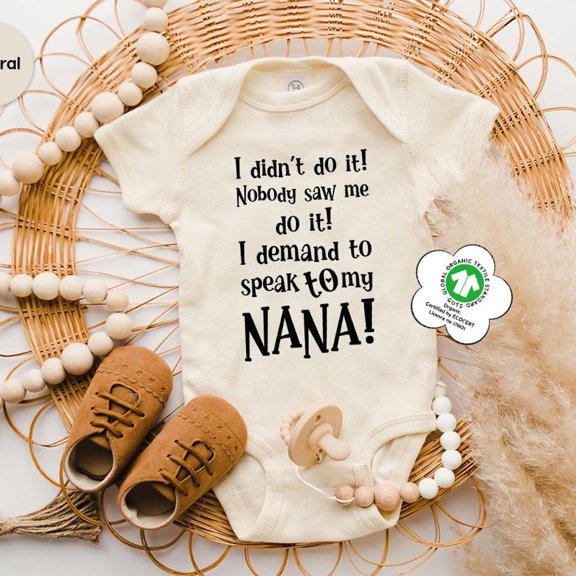 Grandma Baby Onesie, Speak To My Nana, Grandma Bodysuit, Grandma Onesie, Nana Onesie, Nana Bodysuit, Grandchild Onesie Cute Baby Onesie, BABY BODYSUIT LAT 4424