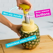 Tasty Stainless Steel Metal Pineapple Corer Slicer Cutter, Yellow