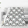 thumbnail image 1 of Fotbe Happy Football Manta de Franela Acolchonada con Estampado, Súper Suave y Esponjosa, Extra Grande para Sofá, Cama, Uso Todo el Año-60"x50", 1 of 7