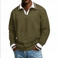 thumbnail image 1 of Ceisia Men's Casual Striped Half Button Round Neck Pullover with Pocket Daily Fashion Top Gift, 1 of 7