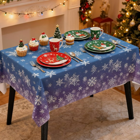 Christmas-themed Tablecloth Suitable For Decorating Kitchen And Dining Tables During The Christmas Season