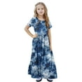 thumbnail image 6 of JoyHoop Girls Dress Short Sleeve Floor Length A Line Swing Maxi Dress with Pockets 5-14 Years, 6 of 9
