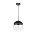 thumbnail image 7 of Eclipse 1 Light Black Pendant With Clear Glass, 7 of 7