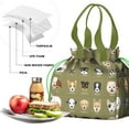thumbnail image 4 of Dog Breeds Drawstring Lunch Bag Women - Drawstring Lunch Bag Insulated for Work Office - Stain-Resistant Large Lunchbags for Women with Multi-Pockets, 4 of 6