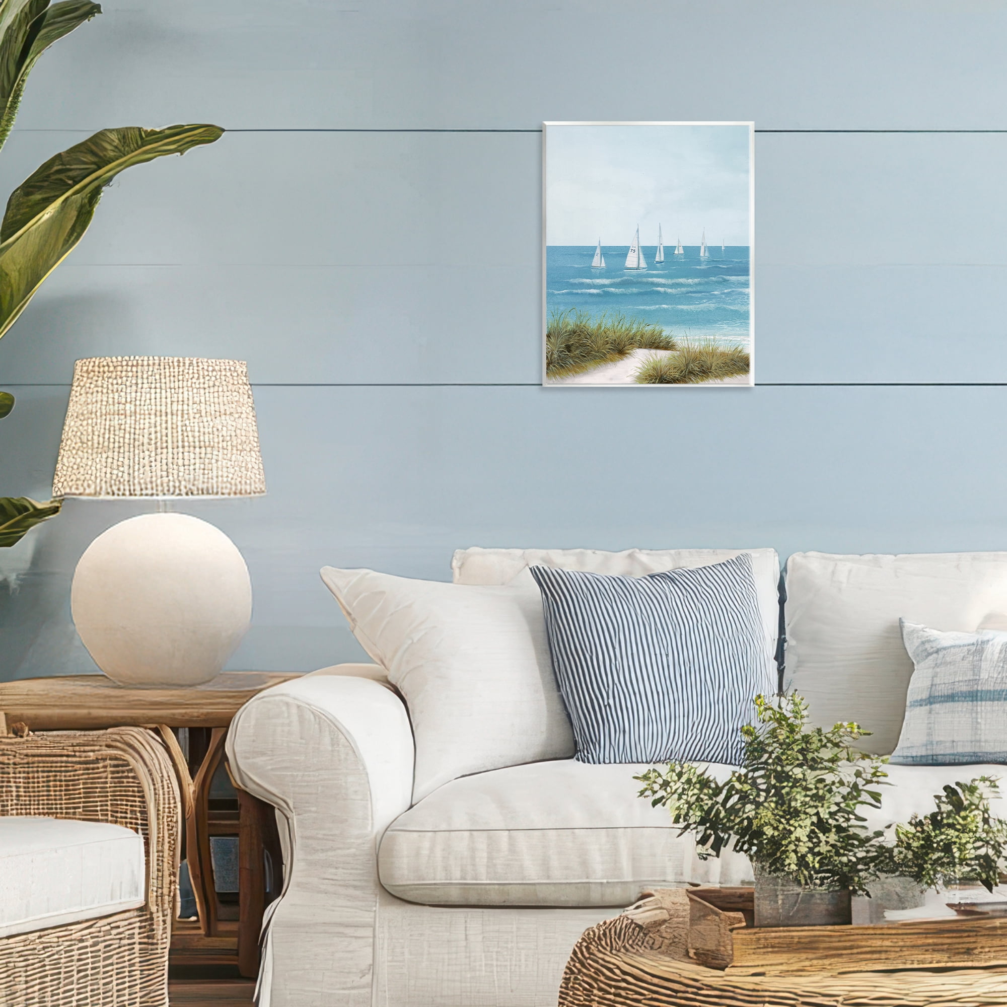 Stupell Industries Sail Away Beach Seascape Wall Plaque Art, design by Lorenzo Collective