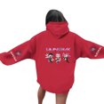 thumbnail image 3 of Moonsky Sudadera con capucha de moda para mujer de la cantante pop Dem/0n HUNTR/X con jersey corto, suave y cómoda, top de manga larga para uso informal en primavera, otoño e invierno. (Rojo 2XL), 3 of 4