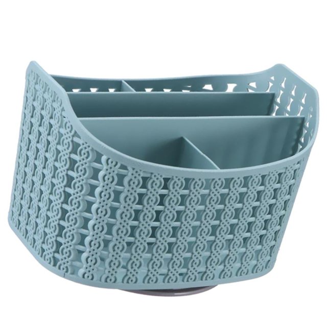Cesta de almacenamiento de plástico Estante de almacenamiento de escritorio Organizador de cocina de Contenedor de almacenamiento de escritorio oso de fresa Hogar