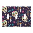 thumbnail image 2 of Dailycode Light Switch Plate Covers 2 Gang Wall Plate Plastics Outlet Covers for Kitchen Home Office Decor Cute Skull Candles Bone, 2 of 8