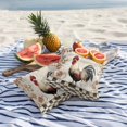 thumbnail image 5 of Outdoor Pillow Cover Abstract Rooster Floral Set of 2 Waterproof Throw Pillowcases Vintage Style Decorative Patio Furniture Pillows for Couch Garden Indoor & Outdoor Use, 5 of 9