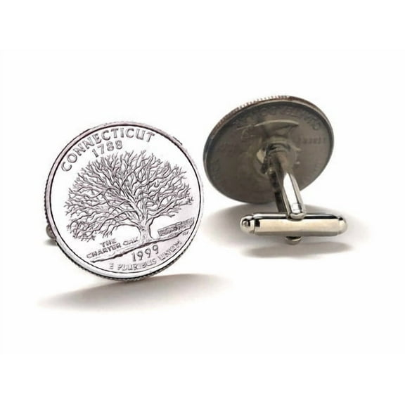 Cufflinks For Men Connecticut State Quarter 1999 Uncirculated Coin Wedding Cufflinks Groomsmen Gift Birth Year Gift Personalized Gift