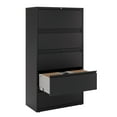 thumbnail image 5 of Hirsh 36 inch Wide 5 Drawer Metal Lateral File Cabinet for Home and Office, Holds Letter, Legal and A4 Hanging Folders, Black, 5 of 10