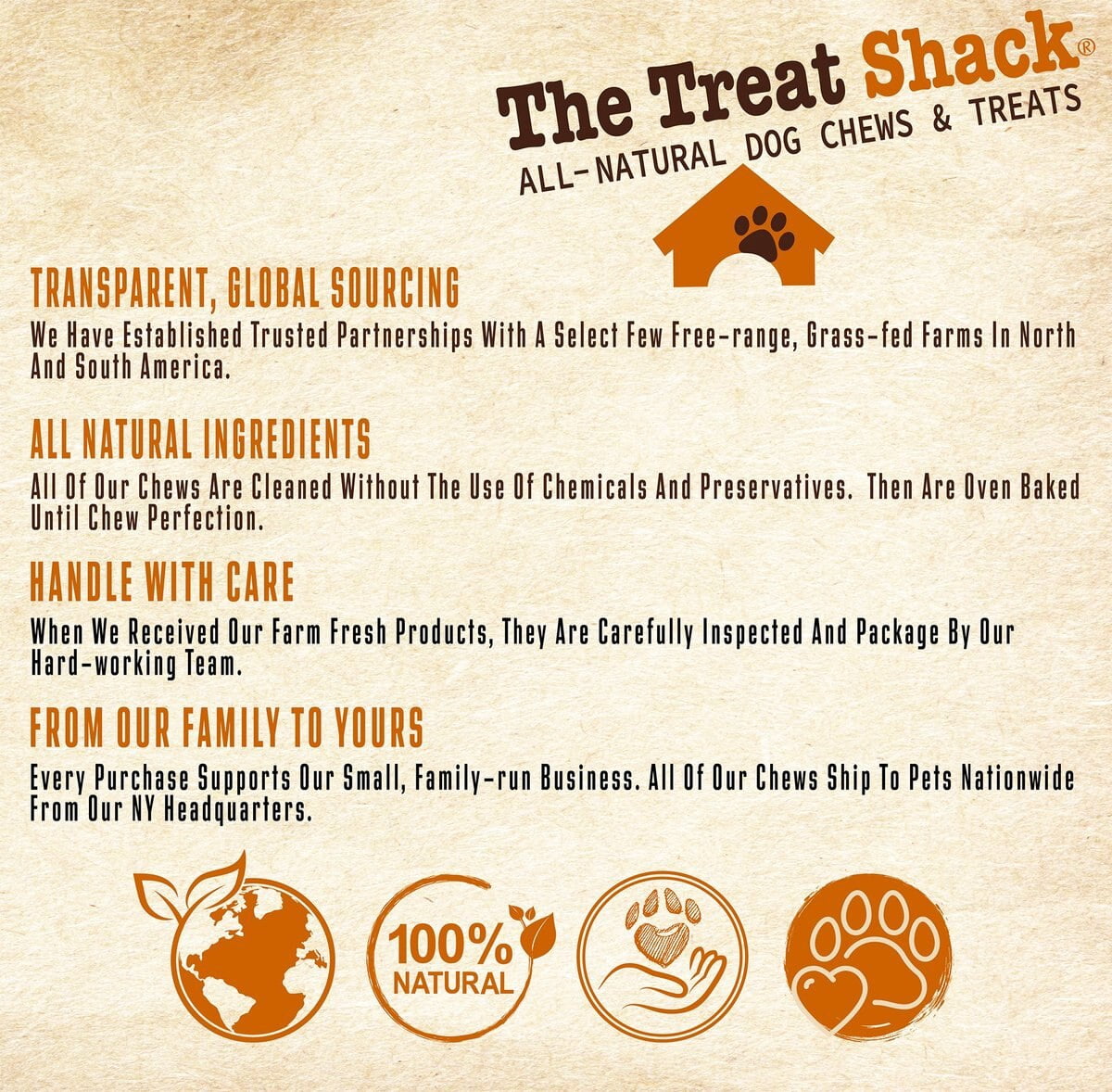The Treat Shack 8-in Pork Pizzle Springs Natural Dog Chew Treats, 6CT