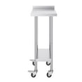 thumbnail image 1 of KFFKFF 24 x 15 x 40 Inch Durable Stainless Steel Utility Table, Industrial Food Preparation Table on Wheels, Robust Preparatory Workstation, Metallic Task Table with Customizable Height, 1 of 9