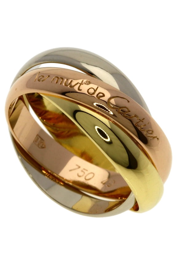 Pre-Owned Cartier Trinity #49 Ring - 18K Yellow Gold/18K White Pink Gold Women's CARTIER