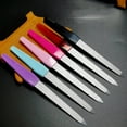 Tkrady 6pcs Stainless Steel Nail Files, Sharp Pointed Tip, Diamond